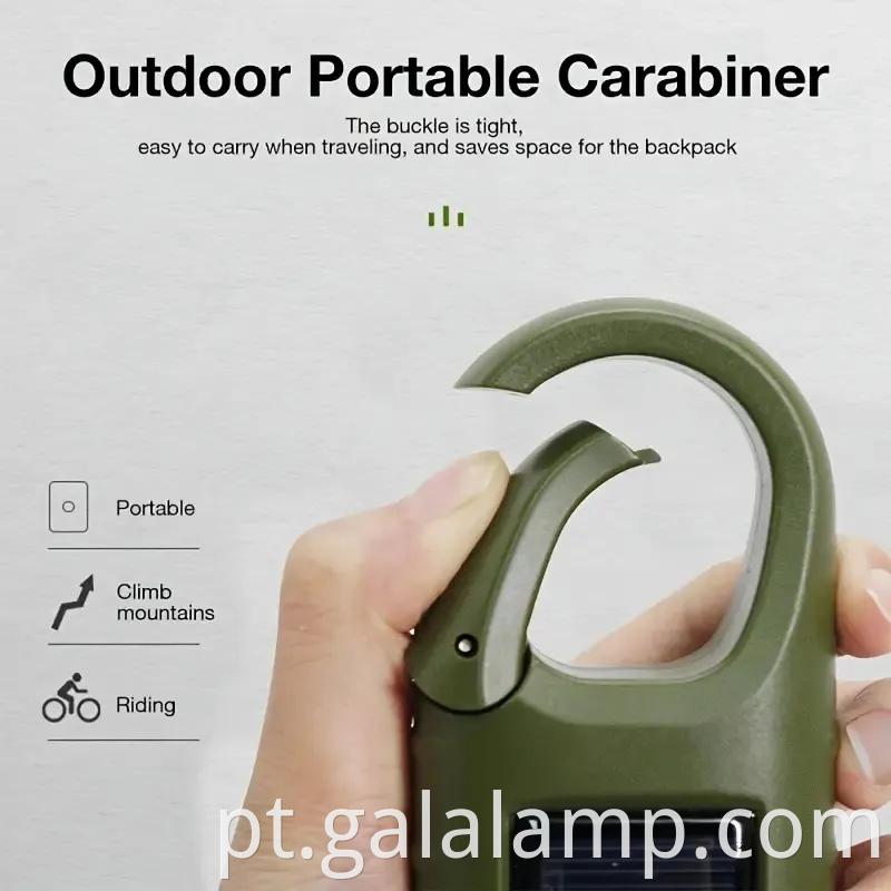 Lanterna de emergência movida a energia solar com manivela de manivela lâmpada